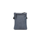 Mueslii crossbody,  made of water resistant canvas nylon, color slate grey, back view.