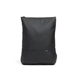 Mueslii light pack,  made of PU coated waterproof nylon, color black, front view.