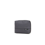Mueslii tech case, made of PU coated waterproof nylon, color grey, side view.