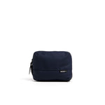 Mueslii tech case, made of PU coated waterproof nylon, color midnight blue, front view.