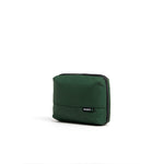 Mueslii tech case, made of PU coated waterproof nylon, color olive green, side view.