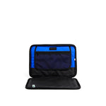 Mueslii A4 document- tech holder,  made of PU coated waterproof nylon, color black, inside view.
