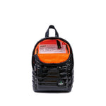 Mueslii original puffer Mini pack made of high density nylon and Ykk zips, color metal black, inside view.
