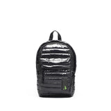 Mueslii original puffer Mini pack made of high density nylon and Ykk zips, color black, front view.