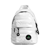 Mueslii original puffer extra small pack made of high density nylon and Ykk zips, color white, kids model.