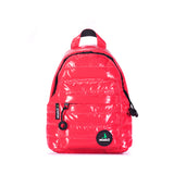 Mueslii original puffer extra small pack made of high density nylon and Ykk zips, color pink red.