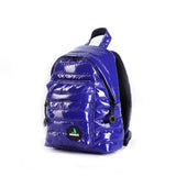Mueslii original puffer extra small pack made of high density nylon and Ykk zips, color blue, zippered front pocket.