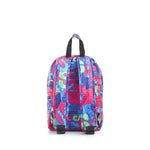 Mueslii original puffer Mini pack made of high density nylon and Ykk zips, mueslii camo, back view.
